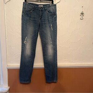 Esprit Blue Distressed in Straight Leg Women Jeans